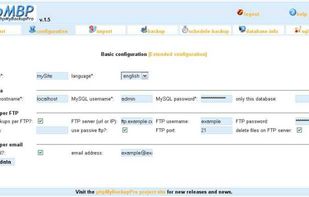 PhpMyBackupPro screenshot 1
