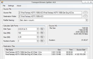 TSSplitter screenshot 1