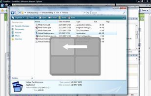 Indicator window that appears when you switch desktops