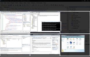 Main preview window with 6 desktops