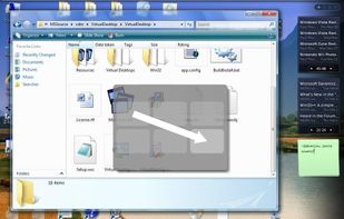 Indicator window with 6 desktops