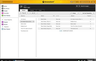 Grooveshark screenshot 1