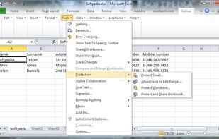 If you are not accustomed to the new ribbon menu, the sheet includes the classic Excel menus.