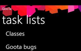 Select a tasks list