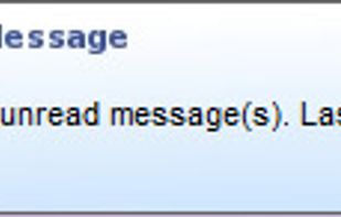 A typical message notification from fbquick.