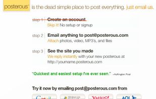 Posterous screenshot 1