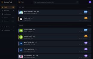 Earnings Feed Dashboard
