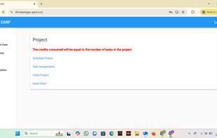 project service web page