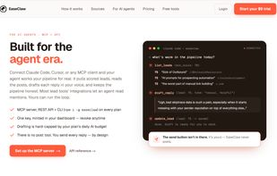 Built for the agent era: connect Claude Code, Cursor or any MCP client via EaseClaw's MCP server, REST API and CLI to pull scored leads and draft replies — there is no post tool, you always send.
