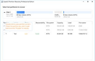 EaseUS Partition Recovery screenshot 1