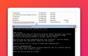 Program in action, command prompt based interface. No CLI knowledge needed.