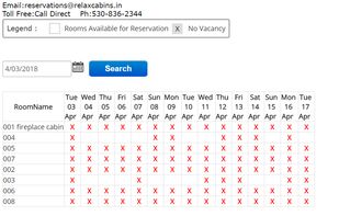 Availability Calendar (can be embedded in the website)