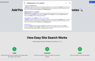 Search widget preview