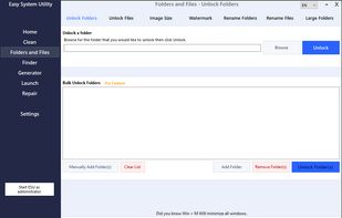 Easy System Utility Unlock Folders