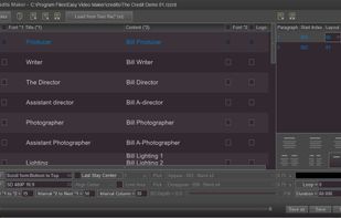 add credits to video