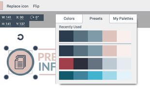 Customize anything including size, color, rotate, and add effects.