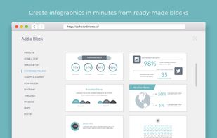 Hundreds of content blocks to quickly mix and match and insert into your designs.