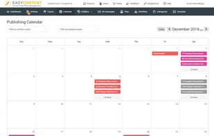 Editorial calendar