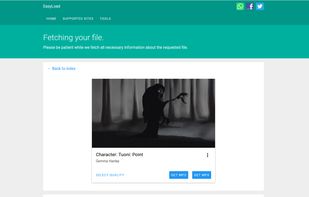 See information about your current download and choose mp4, mp3 or even choose to select a specific quality (see next screenshot). You can also click on the 3 dots for downloading subtitles or more awesome tools.