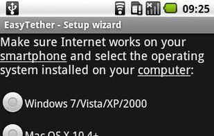 EasyTether screenshot 1