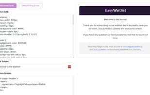 EasyWaitlist Email Customization