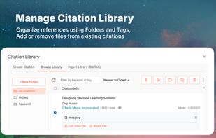 Manage Citation Library