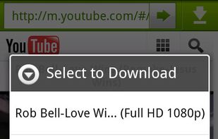 Choose format you want to download