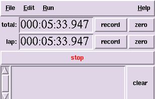 Stopwatch (Tk) screenshot 1