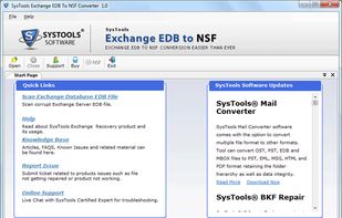 First screenshot of the software