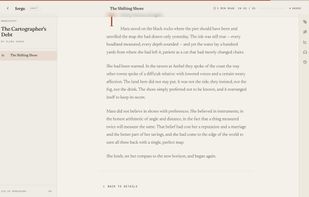 A distraction-free reading column with your author tools one tap away.

