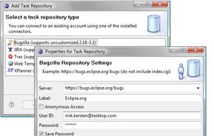 Eclipse Mylyn screenshot 2