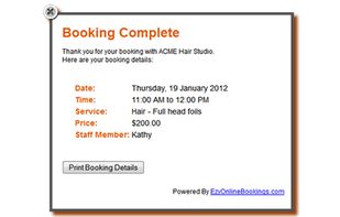 EzyOnlineBookings.com screenshot 2