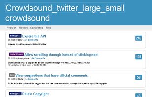 Crowdsound widget - User Surface