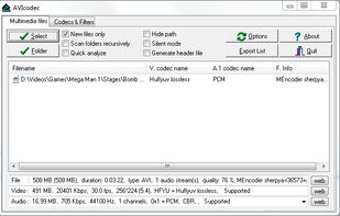 Avicodec screenshot 1