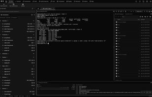 SSH terminal with the connection explorer and the resource monitor