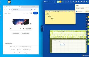The EdgeNote panel slides in from the right edge of the screen, over whatever app you're using.
