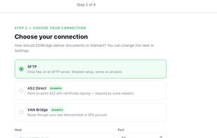 Setting up connections