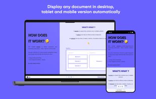 Display any document in desktop, tablet and mobile version automatically