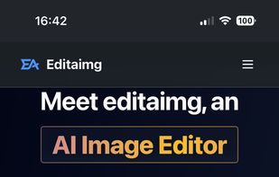 homepage of the editaimg.com(mobile)