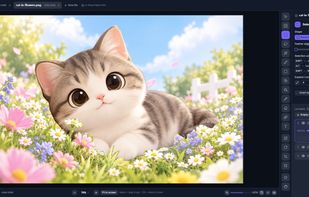 Editing works on layers: each image or text layer keeps its own pixels, opacity, mask and blend mode, and only the selected layer is affected. Photoshop keyboard shortcuts and modifier keys are matched, so V, M, L, B, T and C do what you expect.