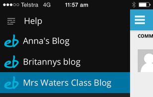 Edublogs screenshot 1