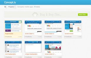 Concept.ly projects screens