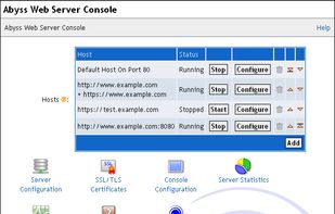Abyss Webserver screenshot 1