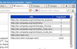 PageRank for Opera