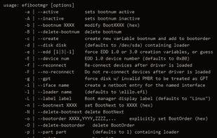 efibootmgr screenshot 1