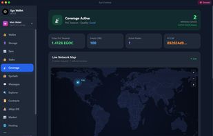 Coverage: you can see other nodes location.