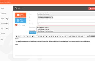 Use our online portal to send and receive encrypted emails.