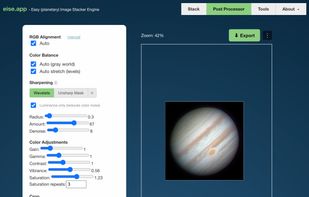 Stack of Jupiter in post processing step
