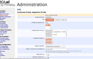 EJBCA screenshot 2
