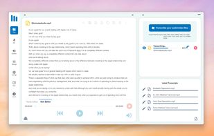 Transcribe most of audio/video file formats